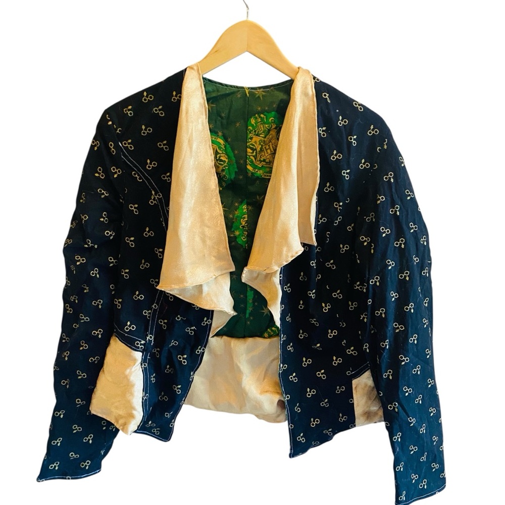 Harry Potter / Draco Malfoy Reversible Handmade One of A Kind Open Jacket - Picture 1 of 8